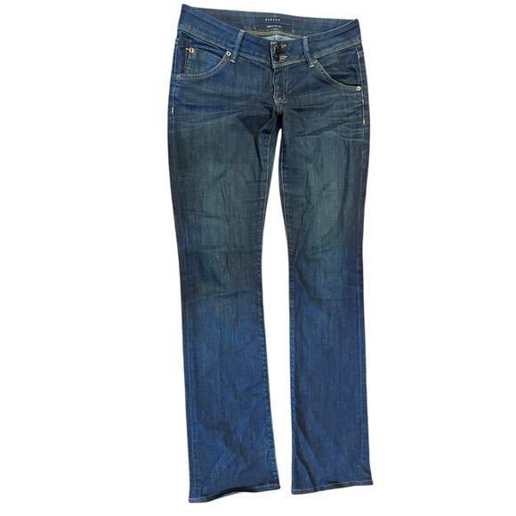 HUDSON Dark Wash Y2K Low Rise Boot Cut Denim Jeans Women's Size 27 - Picture 1 of 10